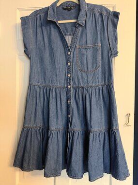 Veronica Beard Jeans Tiered Shirt Dress